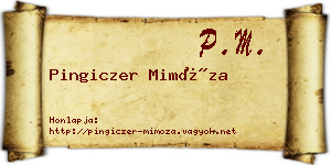 Pingiczer Mimóza névjegykártya